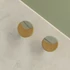 Kép 1/3 - DOTS modern bedugós szürke arany fülbevaló