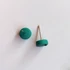 Kép 2/3 - MINI petrolkék bedugós fülbevaló fehér alapon
